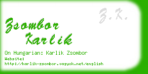 zsombor karlik business card